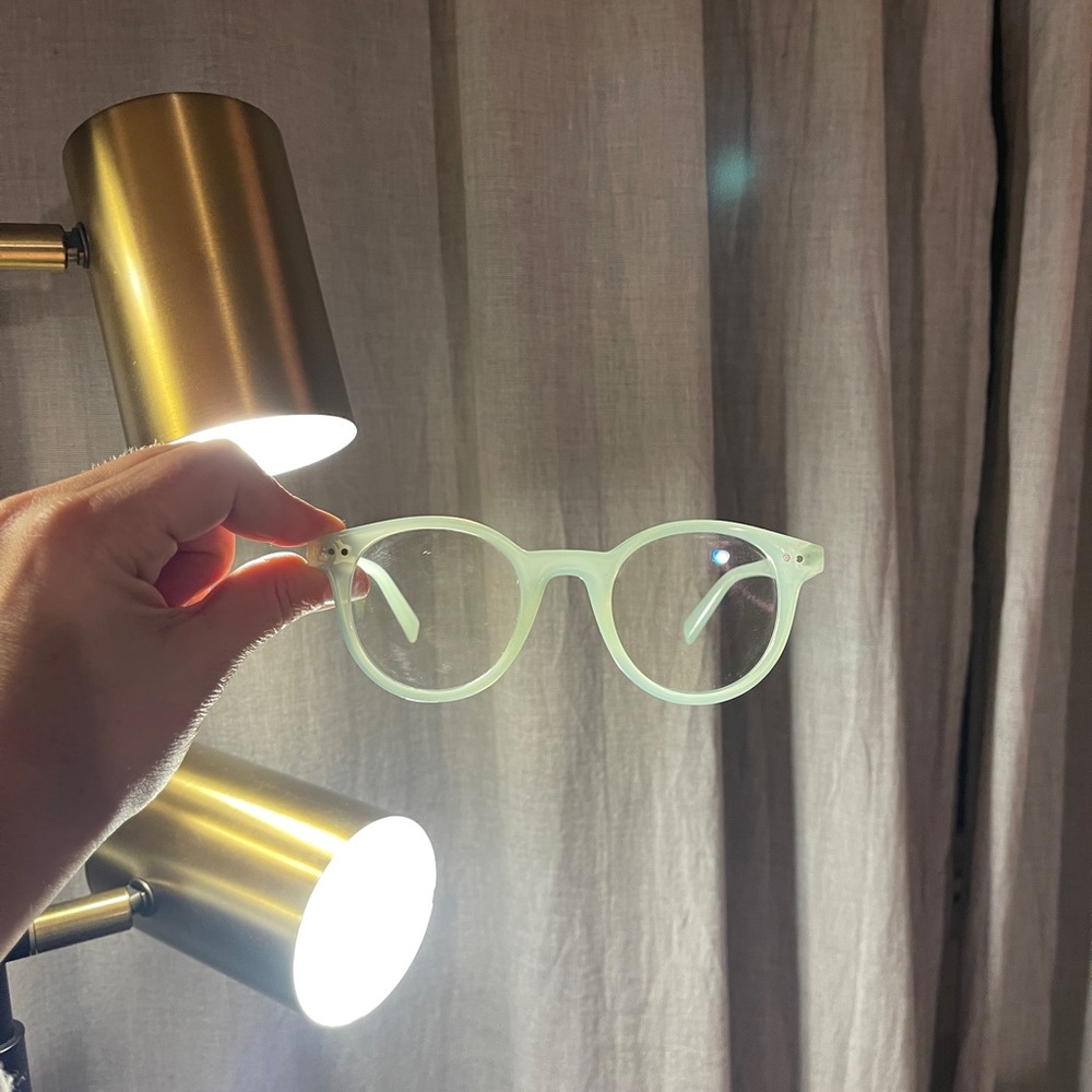 Mint blue light glasses